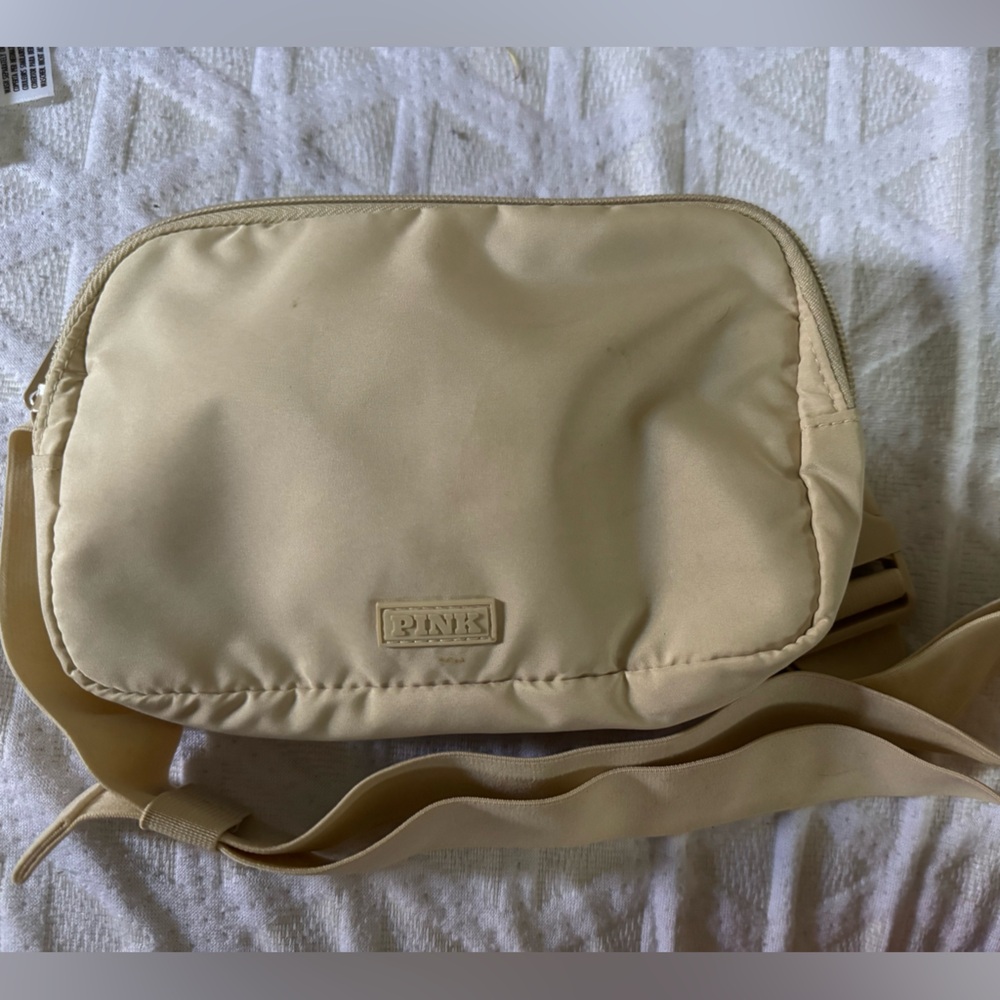 PINK Victoria's Secret Cream Crossbody Bag